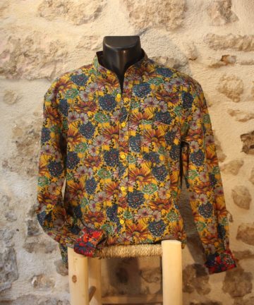 chemise prairie jaune