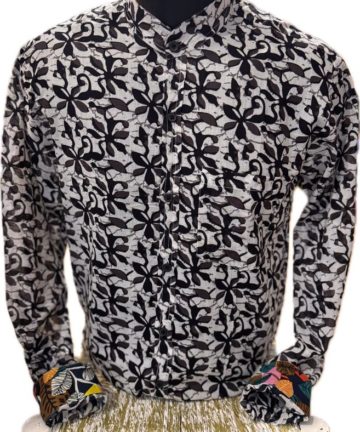 chemise batik col mao